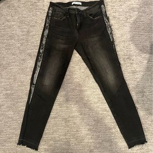 Flying Monkey Distressed Black Jeans